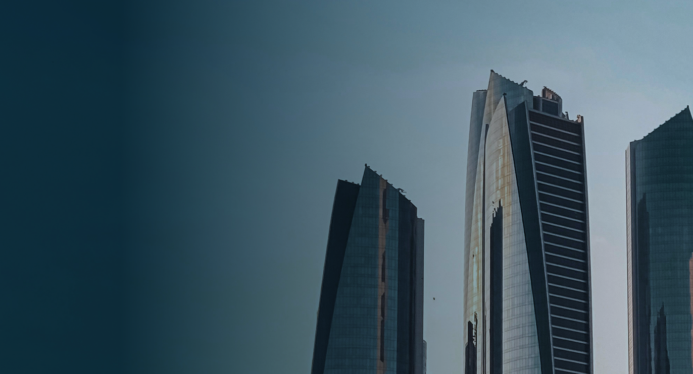 Abu Dhabi skyline at dusk