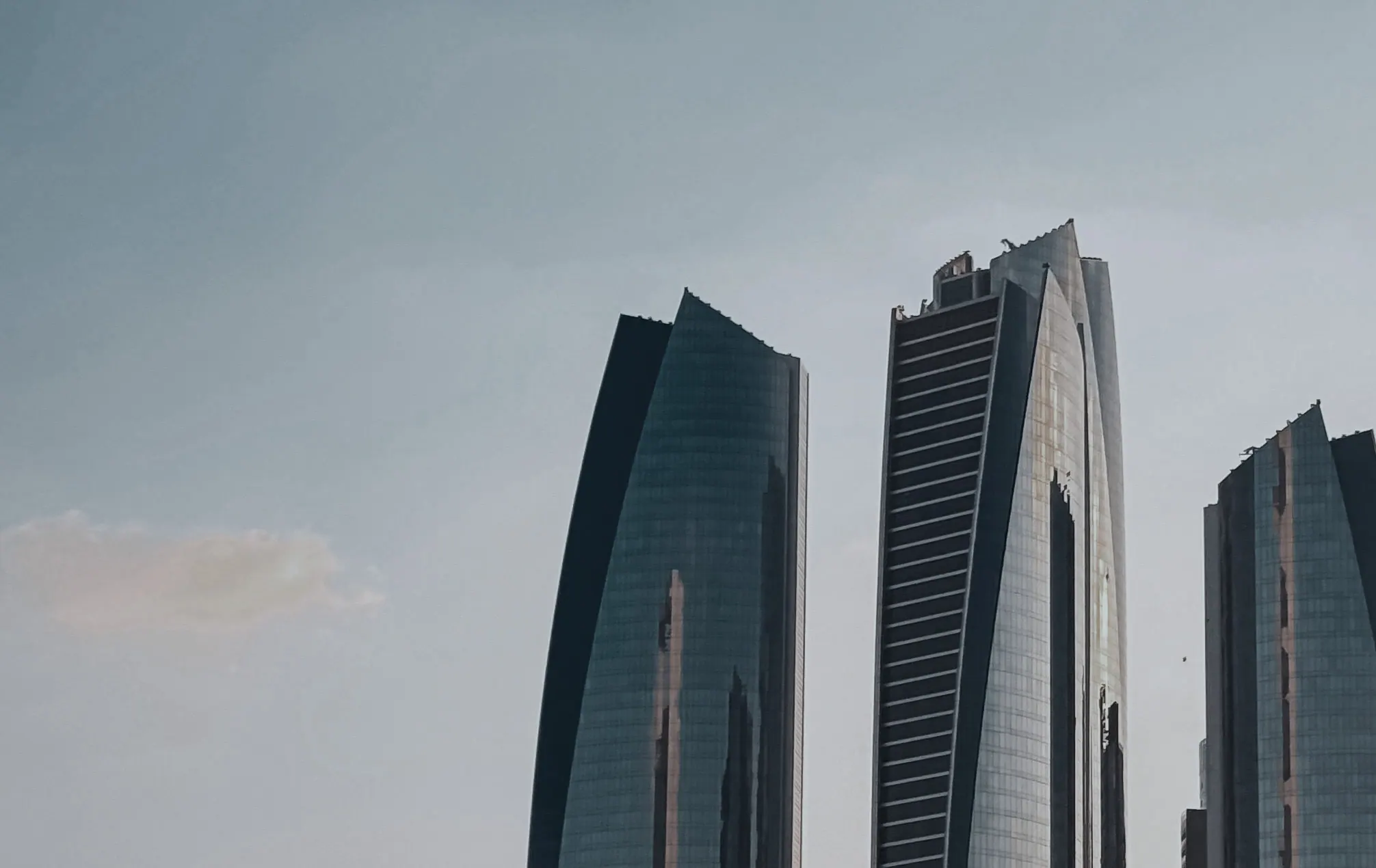 Abu Dhabi skyline at dusk